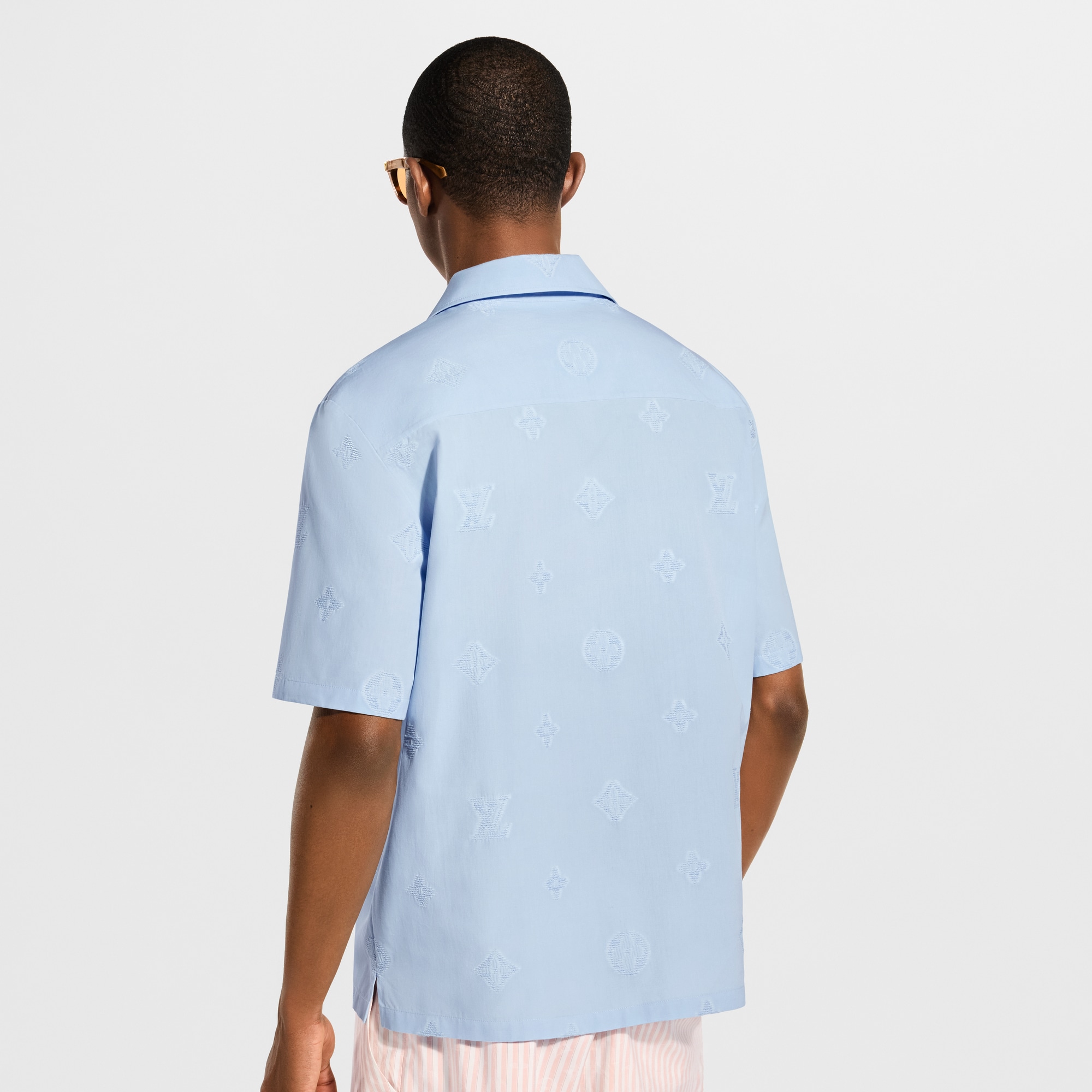 Monogram Bouclette Open Collar Short-Sleeved Shirt - Men - Ready